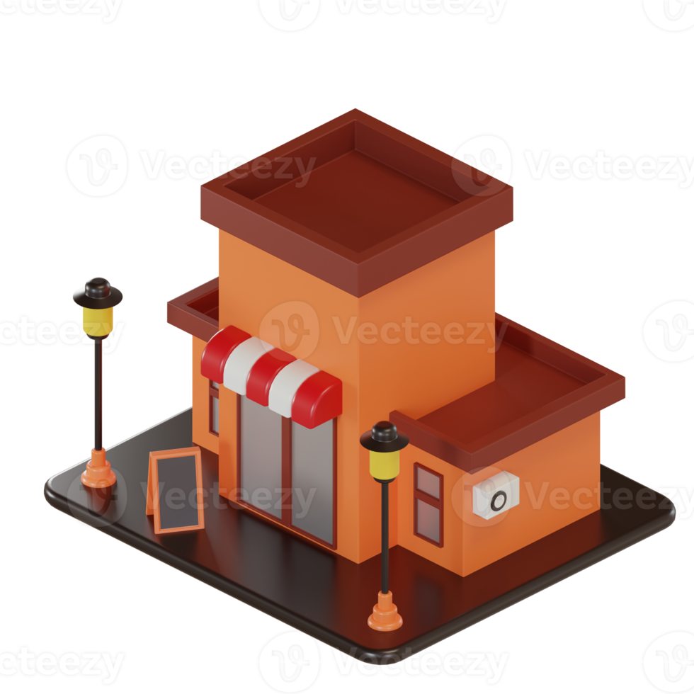 3d Illustration Object Icon building png