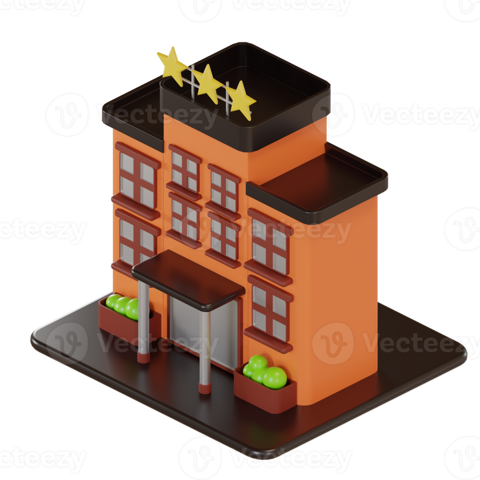 3d Illustration Object Icon building png