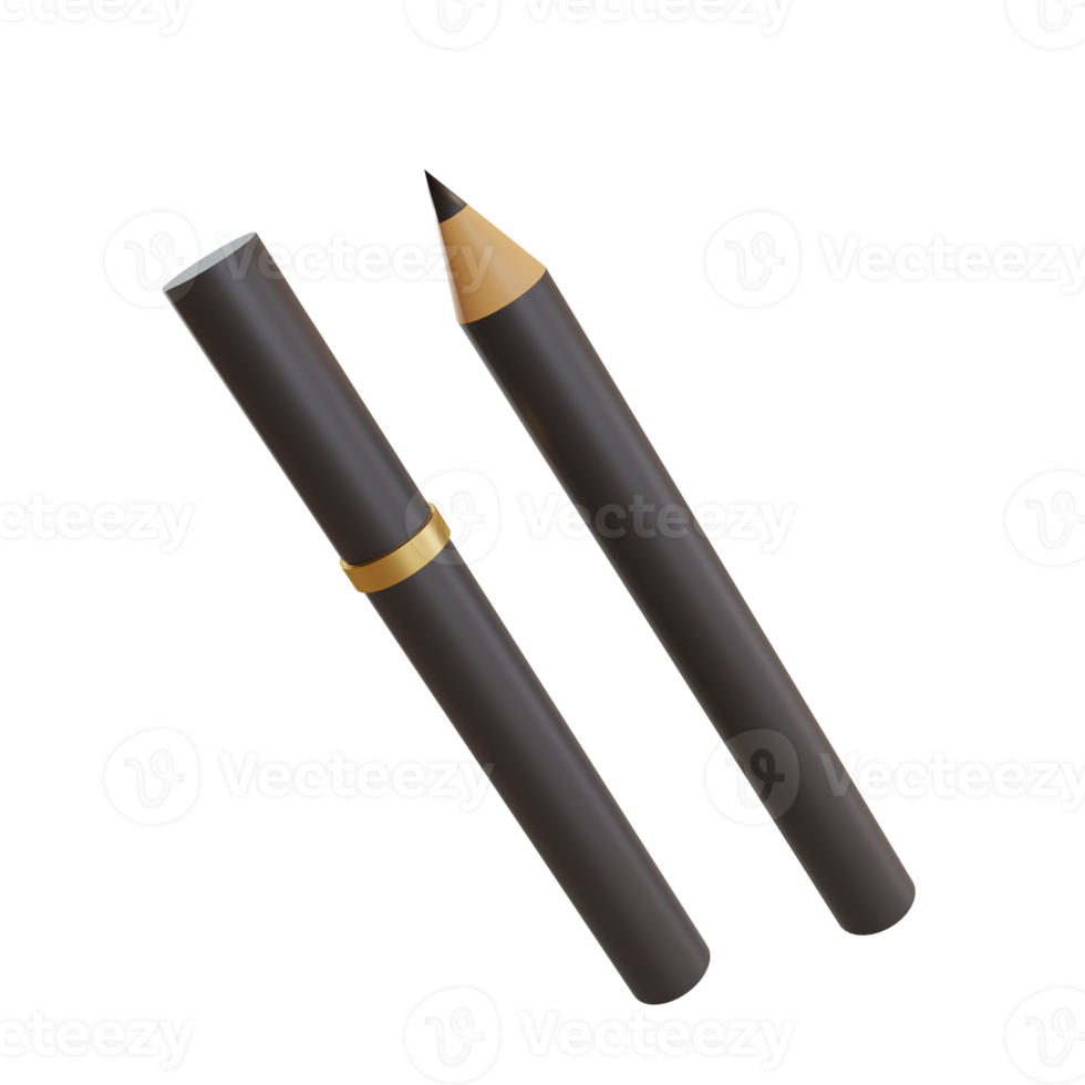3d Illustration Object icon Eyebrow pencil cosmetics Can be used for web, app, info graphic, etc png