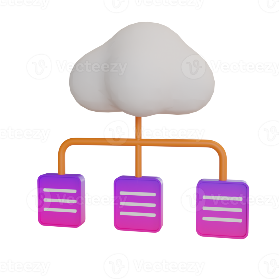 Il server dell'icona dell'oggetto illustrazione 3d può essere utilizzato per il Web, l'app, la grafica informativa, ecc png