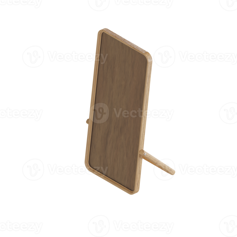 3d Illustration Object icon wooden mirror png