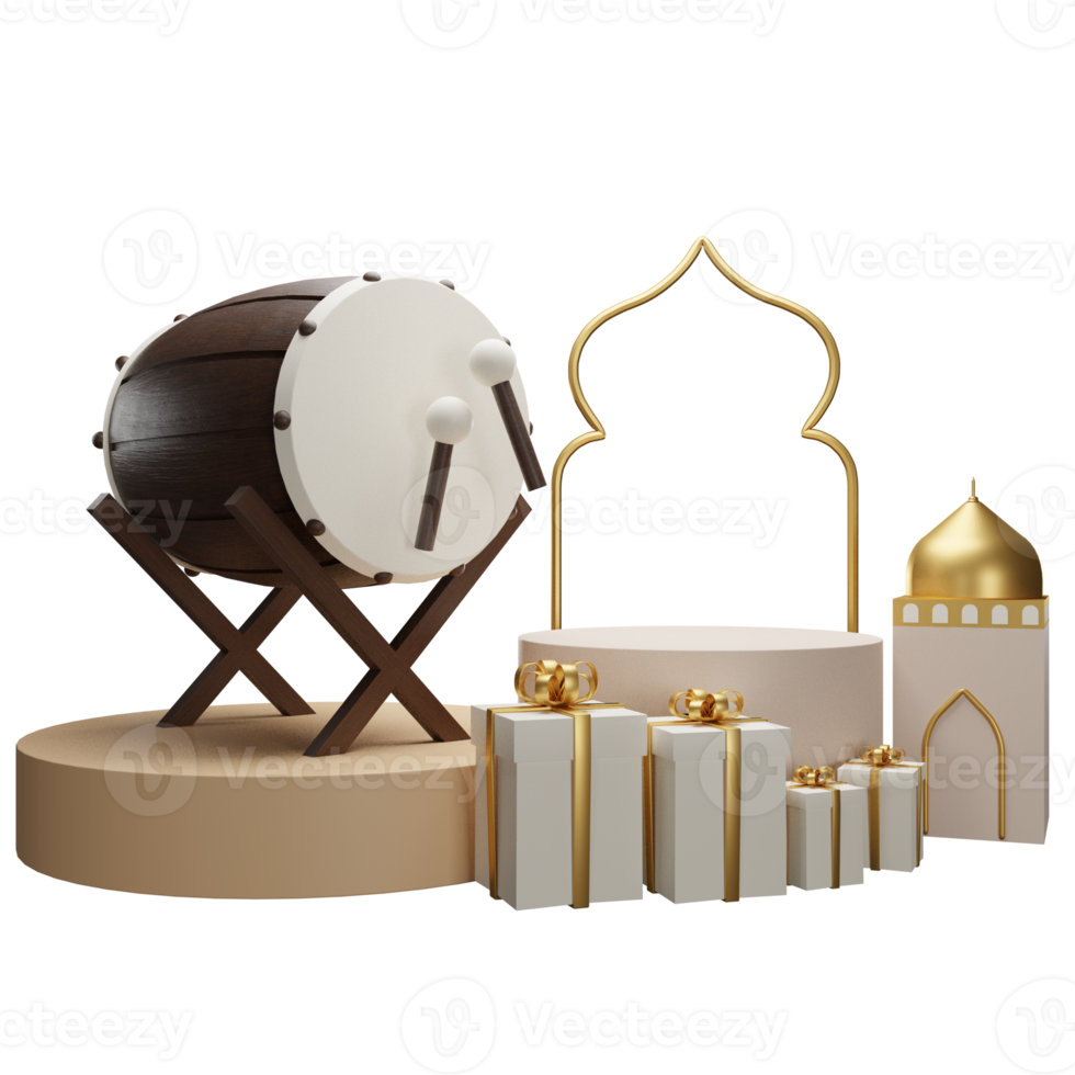 3d Illustration Object ramadan podium Can be used for web, app, info graphic, etc png