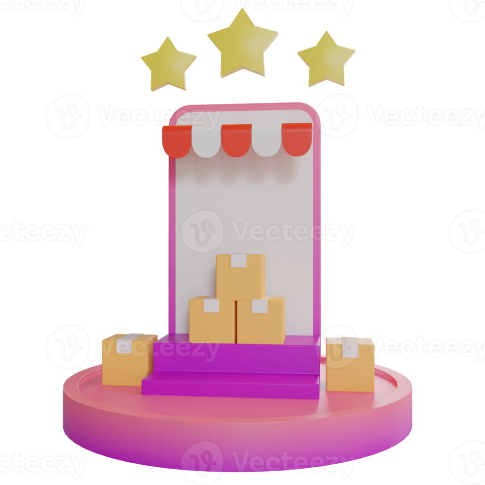 3D Illustration object icon shop market png