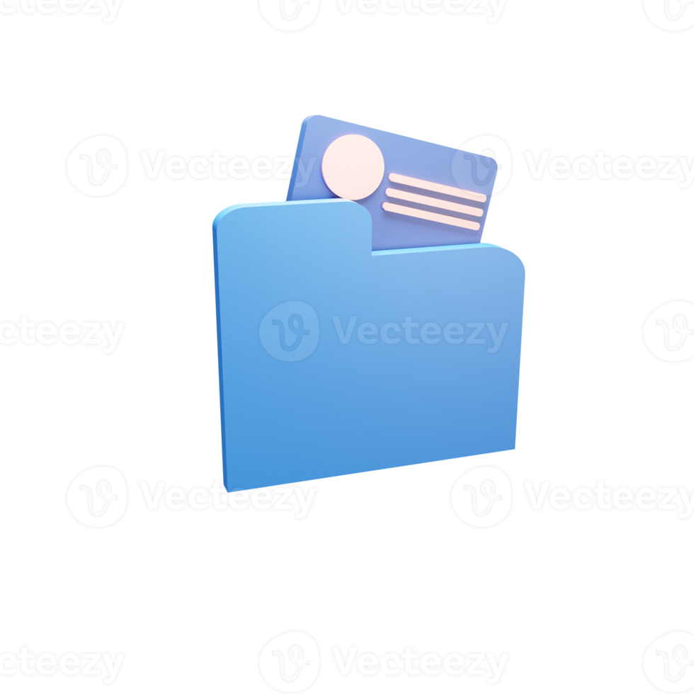 3d Illustration icon folder can be used app, web, info graphic ,etc png