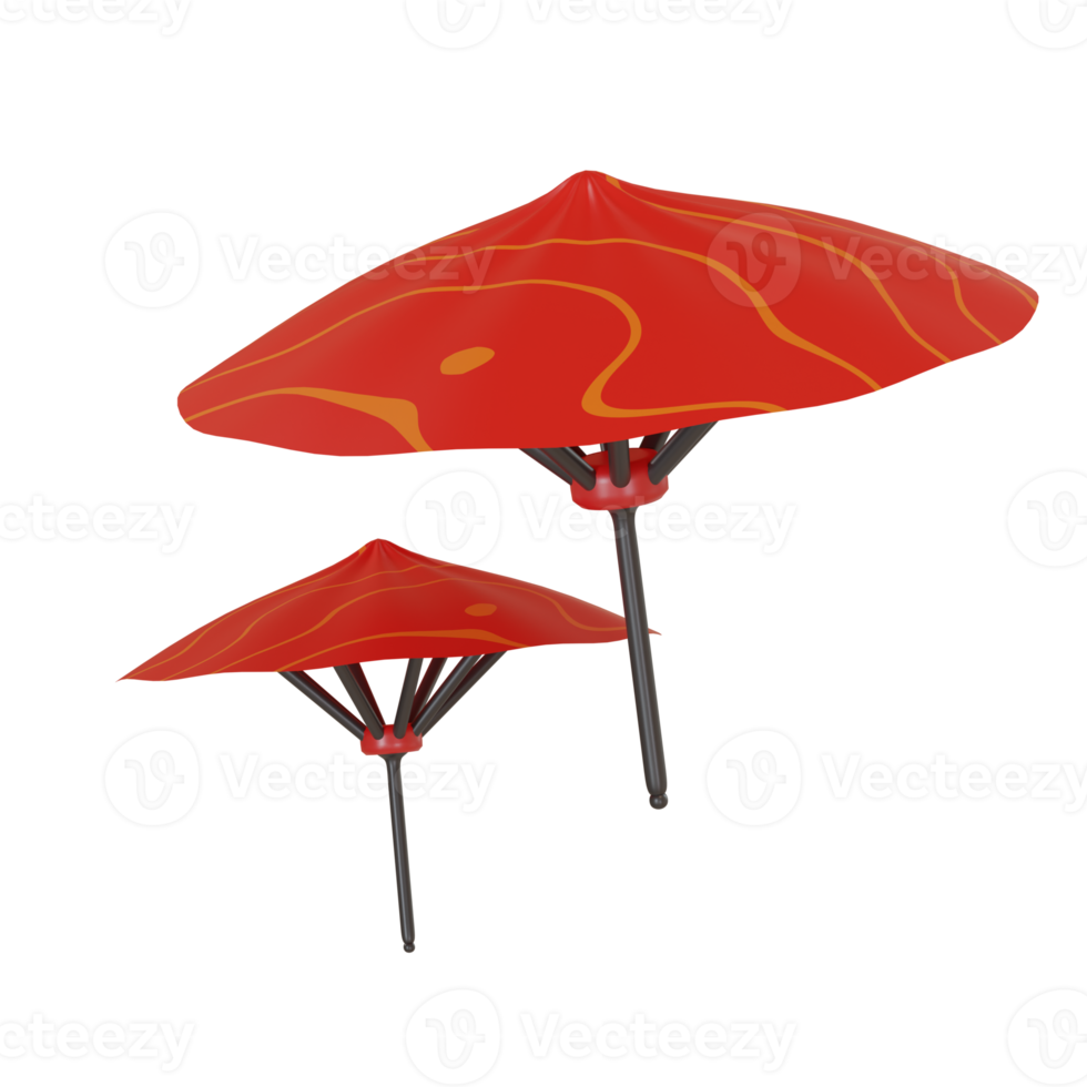 3D Illustration object icon umbrella png
