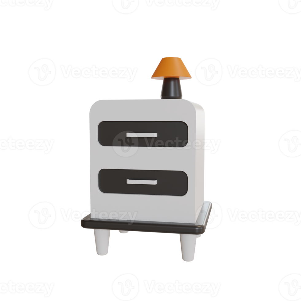 3d Illustration Object icon night stand png