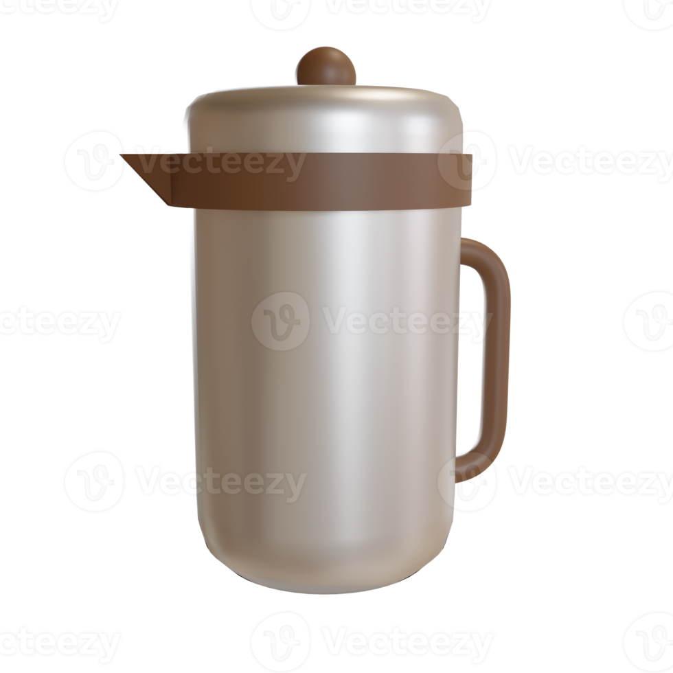 3d Illustration Object icon thermos coffee Can be used for web, app, info graphic, etc png