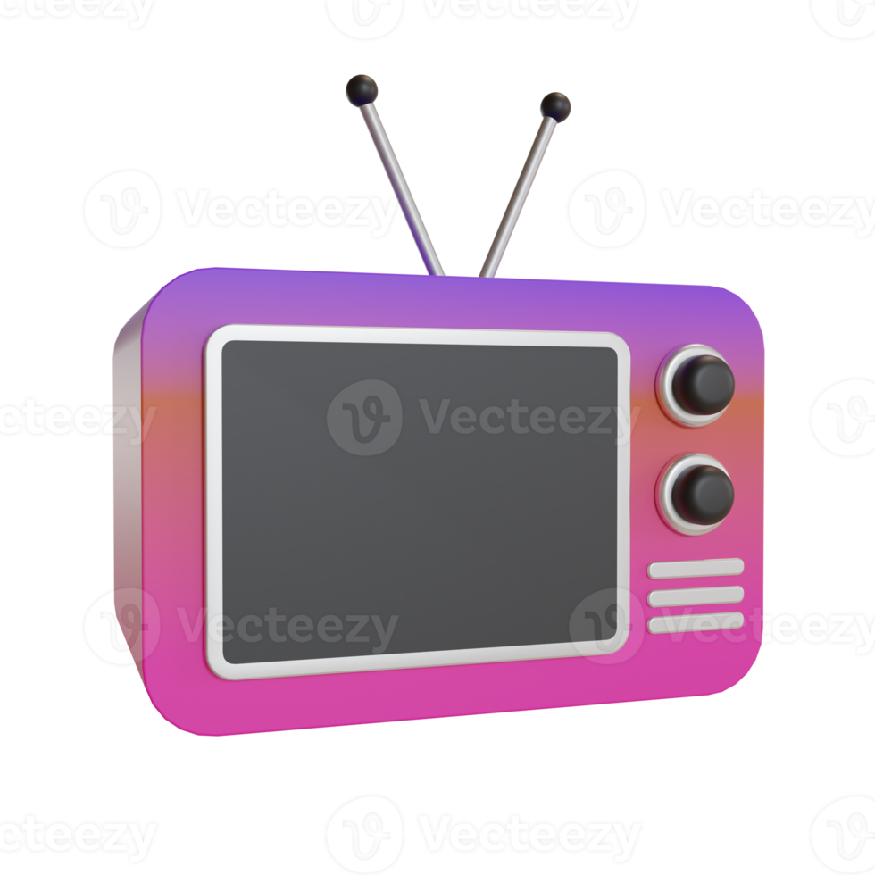 3d Illustration Object icon television Can be used for web, app, info graphic, etc png