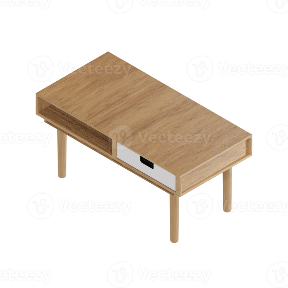 3d Illustration Object icon wooden desk cupboard png