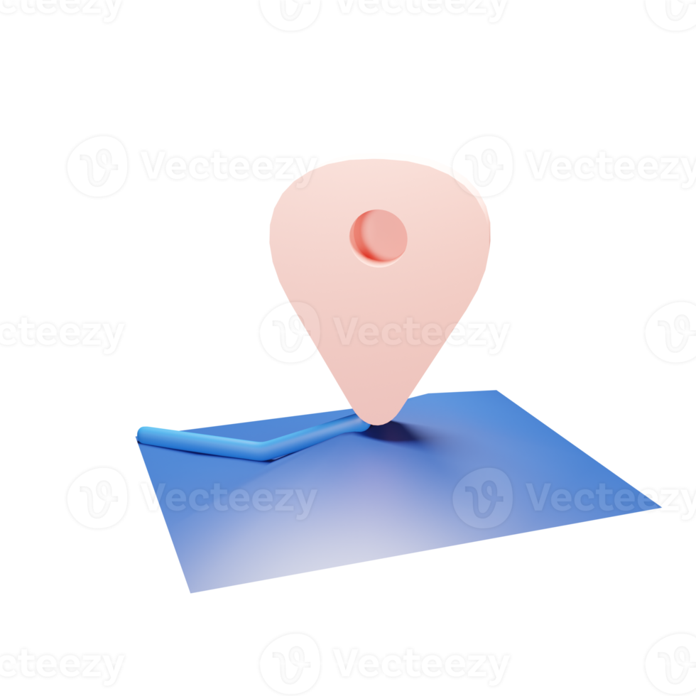3d Illustration icon location can be used app, web, info graphic ,etc png