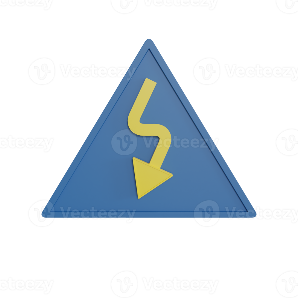 3D Illustration object icon danger png