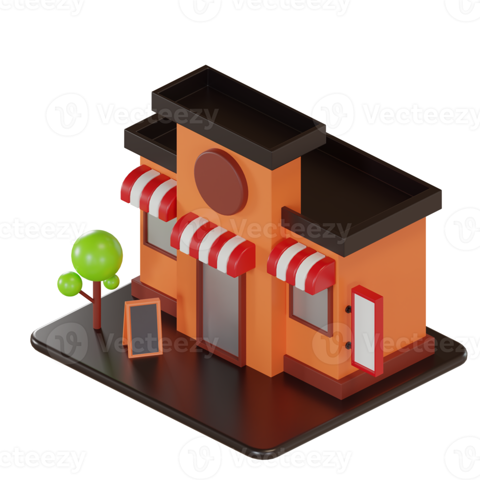 3d Illustration Object Icon building png