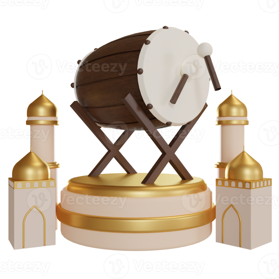 Le podium du ramadan de l'objet d'illustration 3d peut être utilisé pour le web, l'application, le graphique d'informations, etc. png