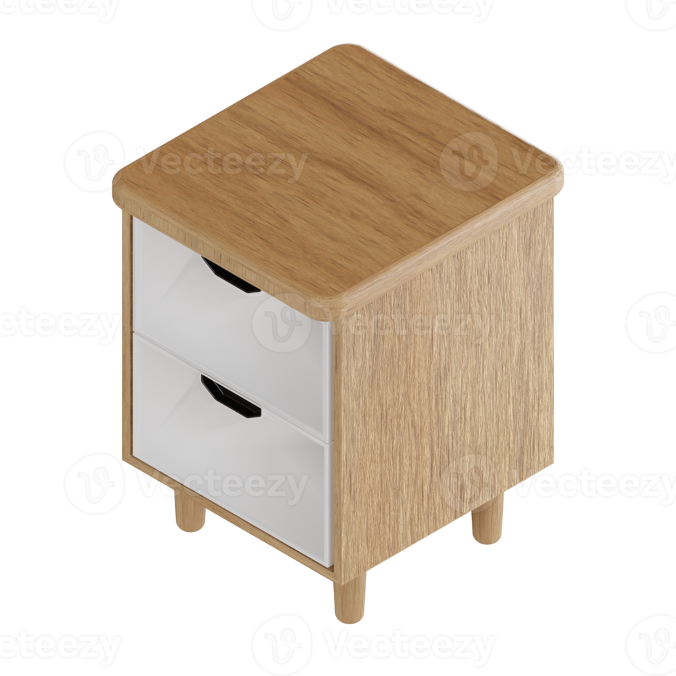 3d Illustration Object icon wooden desk cupboard png