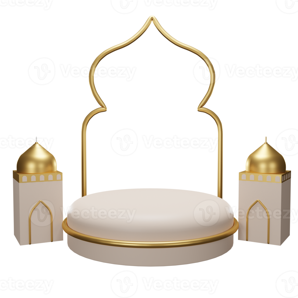 El objeto de ilustración 3d ramadan podium se puede utilizar para web, aplicación, gráfico de información, etc. png