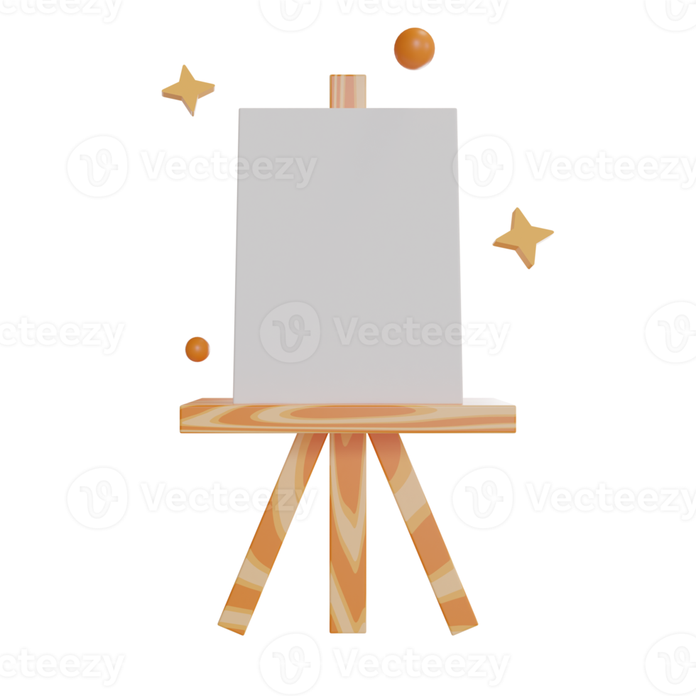 3d Illustration Object icon easel png