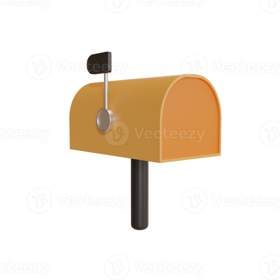 Buzón de correo de icono de objeto de ilustración 3d png