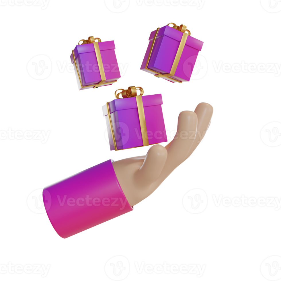 3d Illustration Object icon gift box png