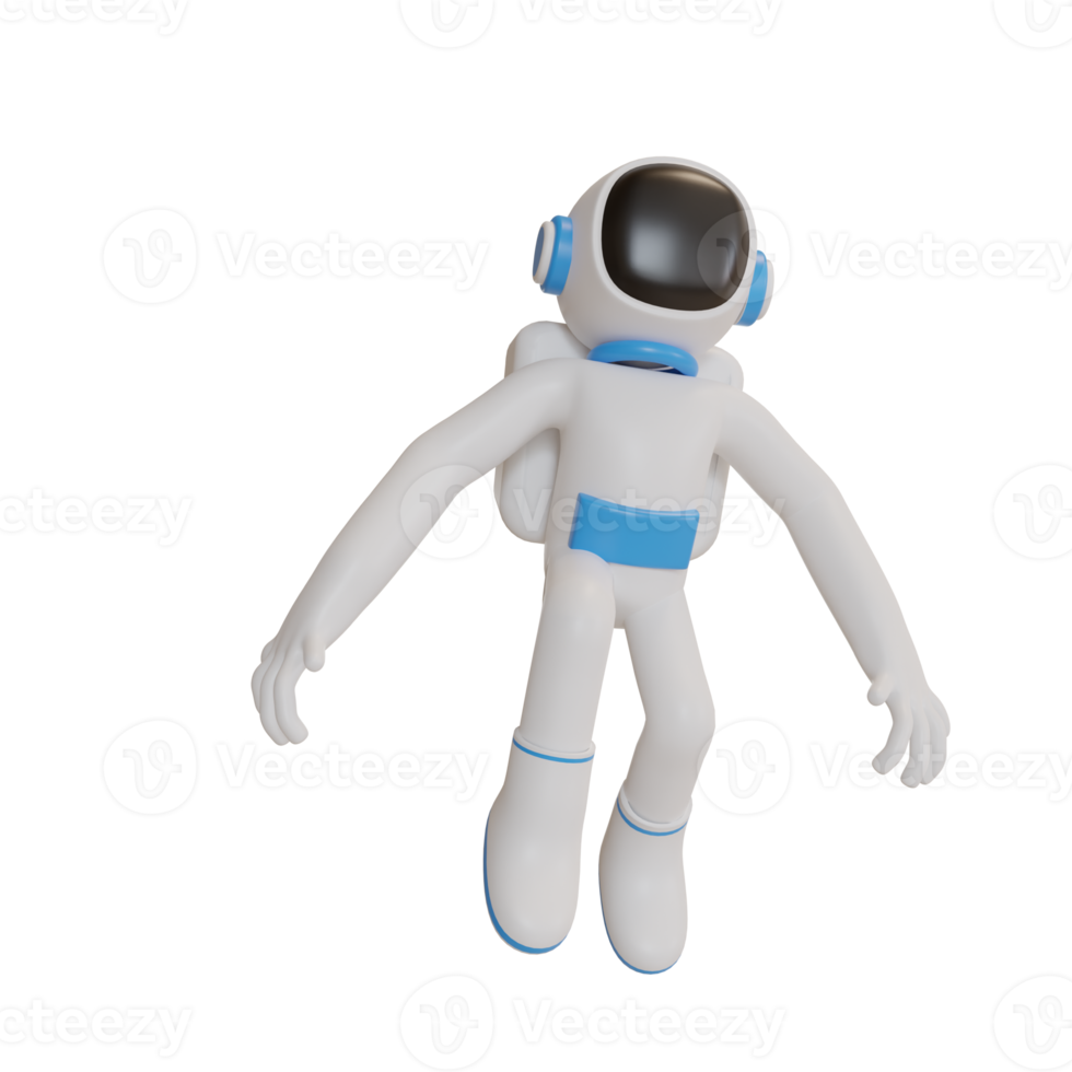 3d ilustración objeto personaje astronauta png