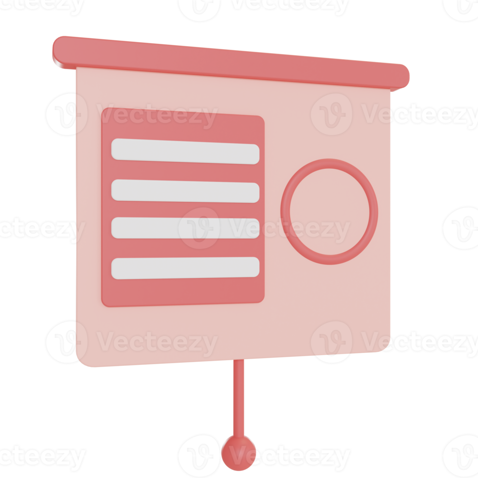 3d Illustration Object icon presentation board Can be used for web, app, info graphic, etc png