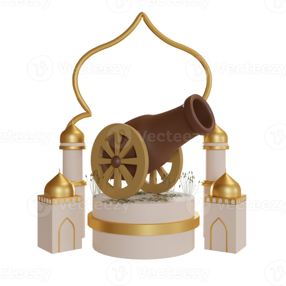 3d Illustration Object ramadan podium Can be used for web, app, info graphic, etc png