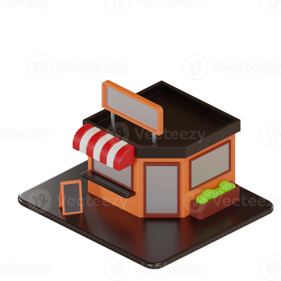 3d illustratie object pictogram gebouw png