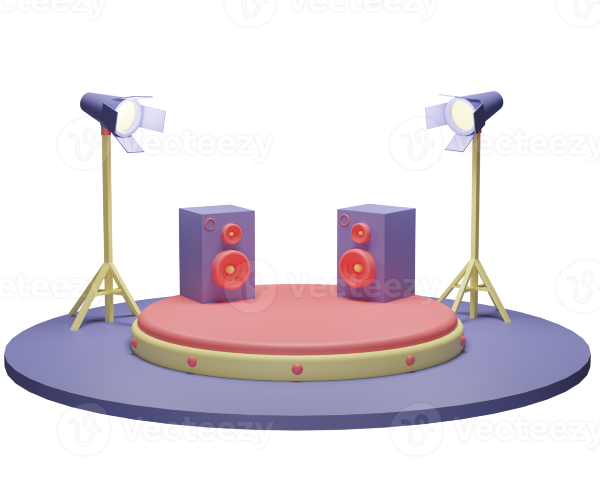 3D-illustrationsobjektpodium kan användas för webb, app, infografik, etc png