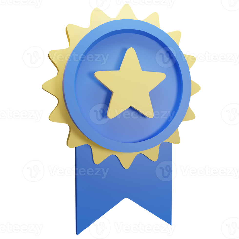 3d Illustration Object icon medal Can be used for web, app, info graphic, etc png