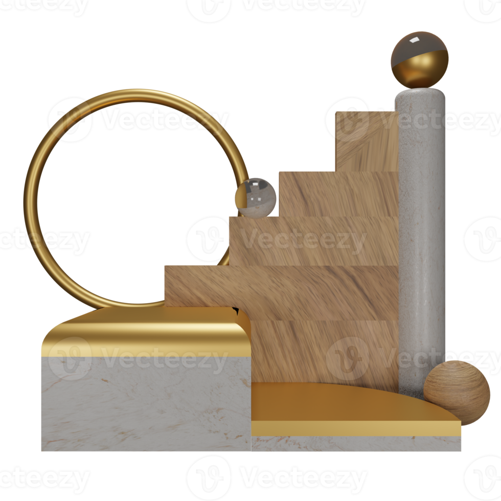 3D-Illustrationsobjekt Podium kann für Web, App, Infografik usw. verwendet werden png