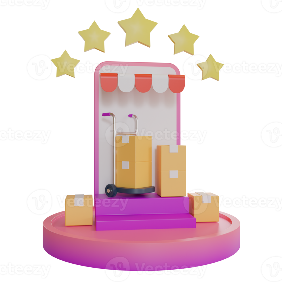 3D Illustration object icon shop market png
