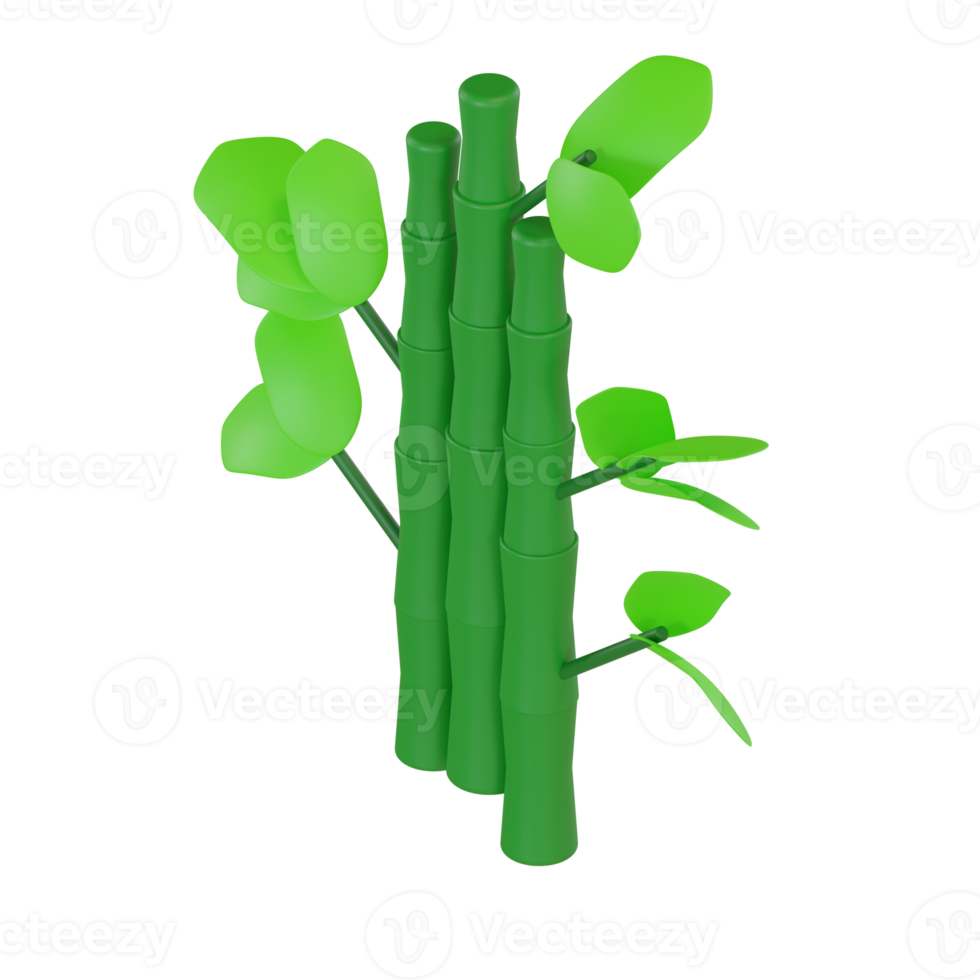 3D Illustration object icon bamboo png