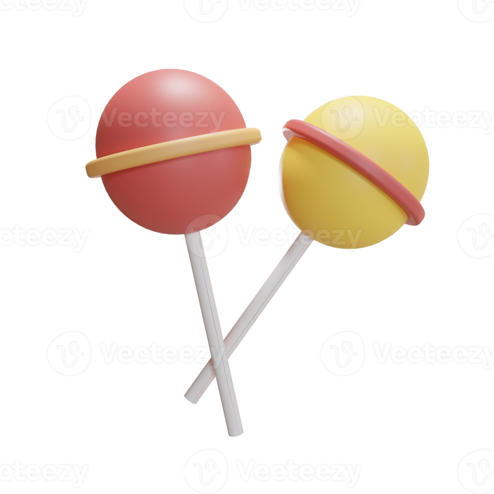 3D-illustratieobjectpictogram snoep kan worden gebruikt voor web, app, info-afbeelding, enz png