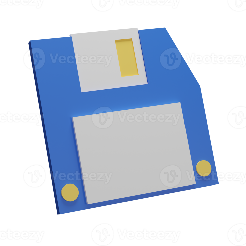 3D-Illustrationsobjektsymbol-Speicherkarte kann für Web, App, Infografik usw. verwendet werden png