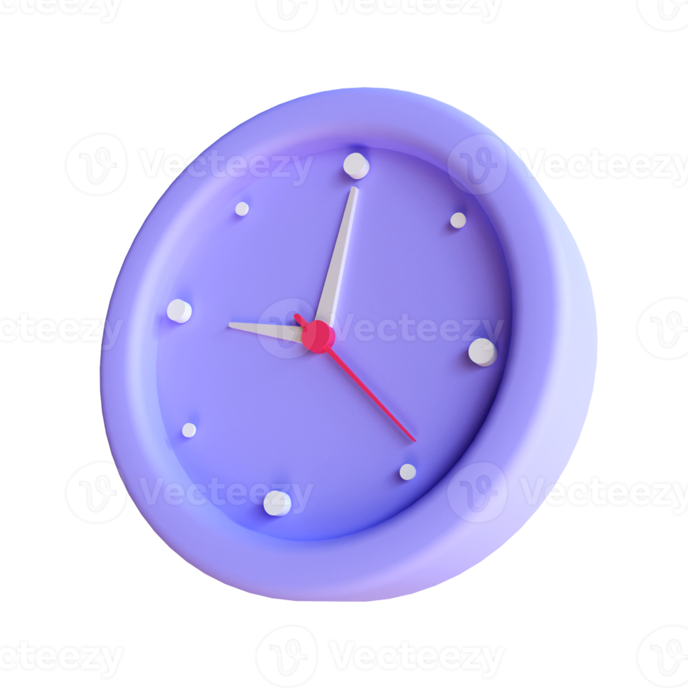 icona dell'orologio a cerchio stilizzato. sveglia minima, squillo dell'orologio, icona del tempo di velocità, veloce e veloce. illustrazione di rendering 3d png