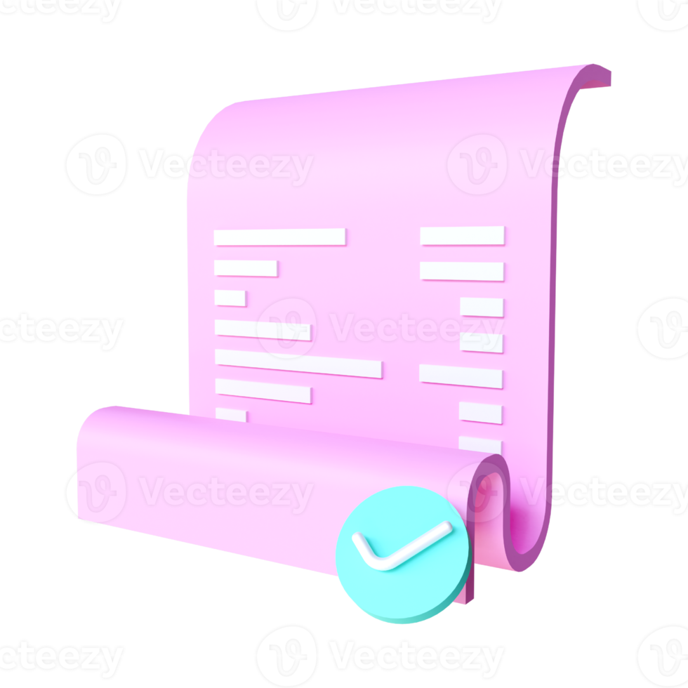 3D Paper financial bill of transaction receipt payment icon. Digital invoice and paycheck. Coins and banknotes. mobile phone with paper bill png