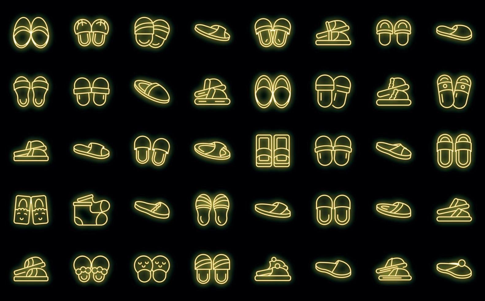 Home slippers icon, outline style vector