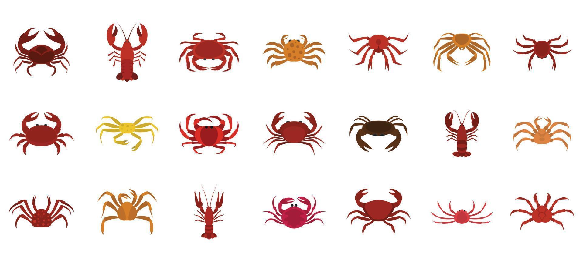 Cancer icon set, flat style vector