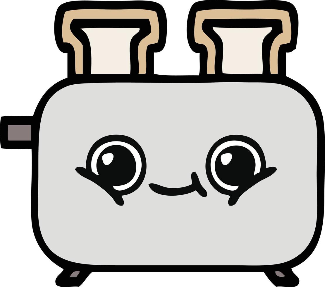 cute cartoon of a toaster vector