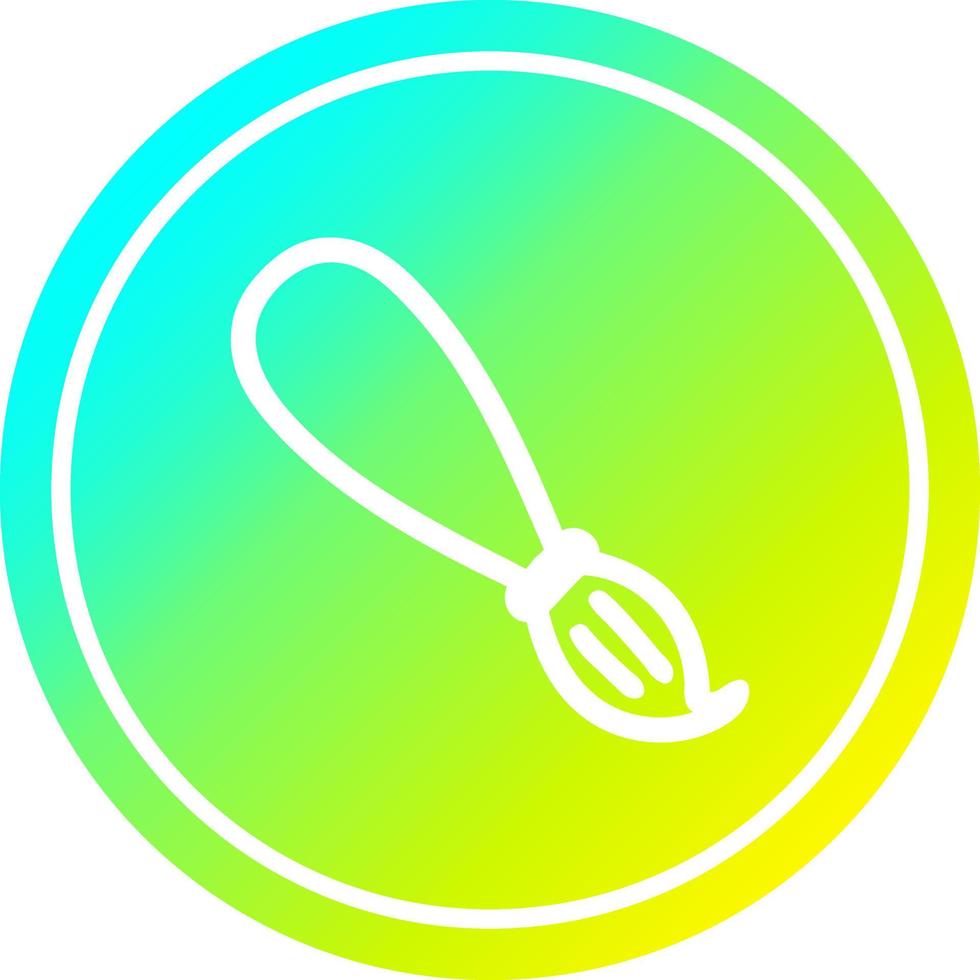 paint brush circular in cold gradient spectrum vector