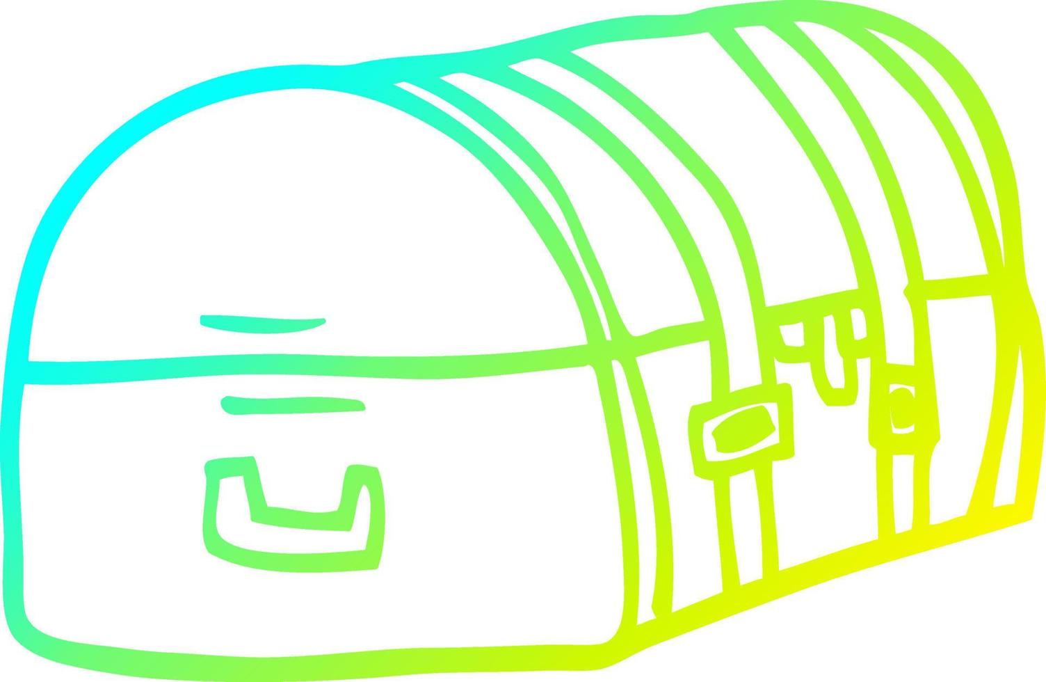 cold gradient line drawing cartoon travel chest vector