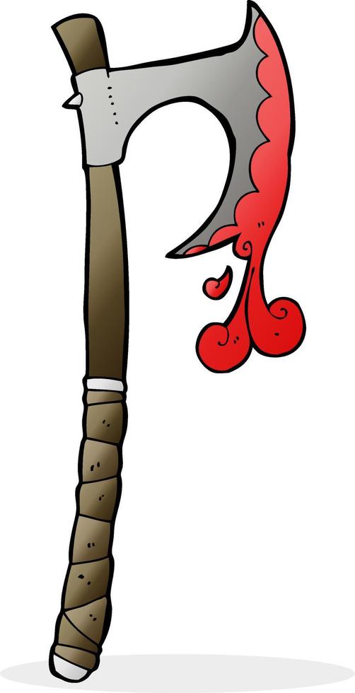 cartoon viking axe vector