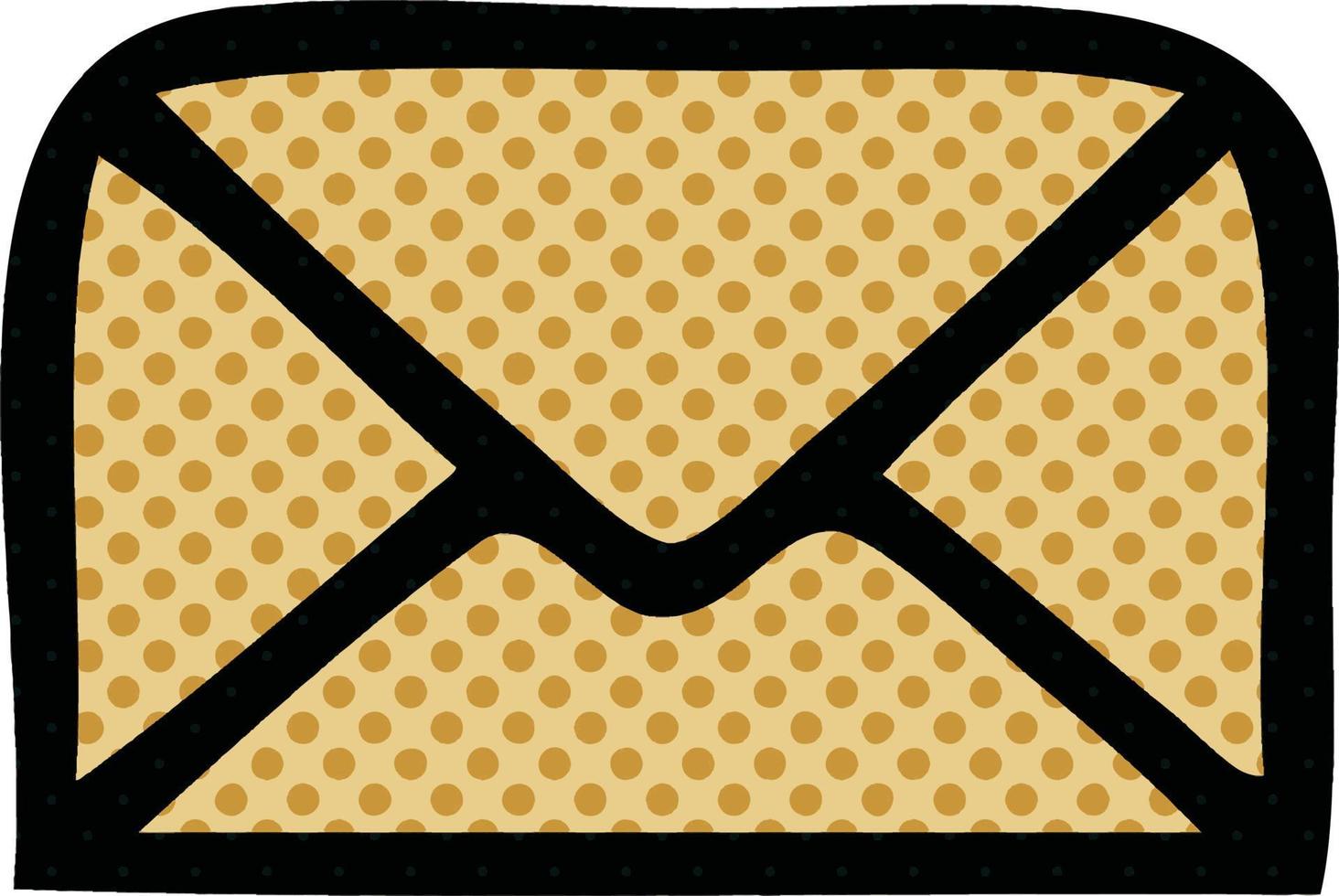 comic book style cartoon paper envelope vector