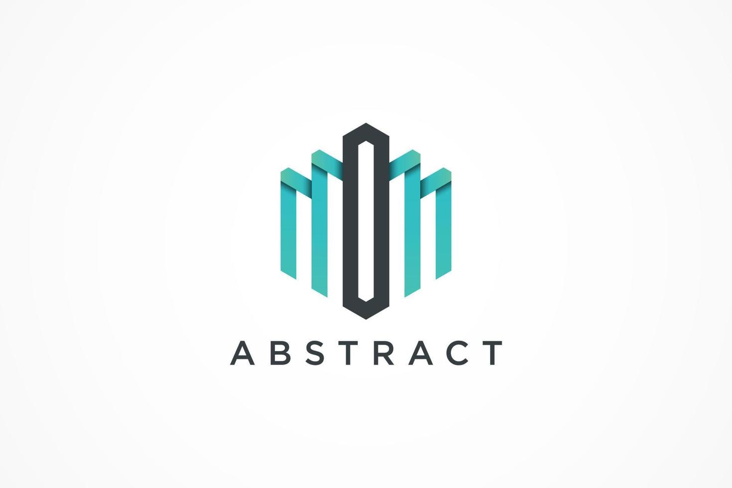 abstract hexagonal logo vector