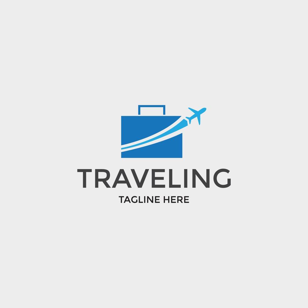 Travelling Vector Logo Design Concept