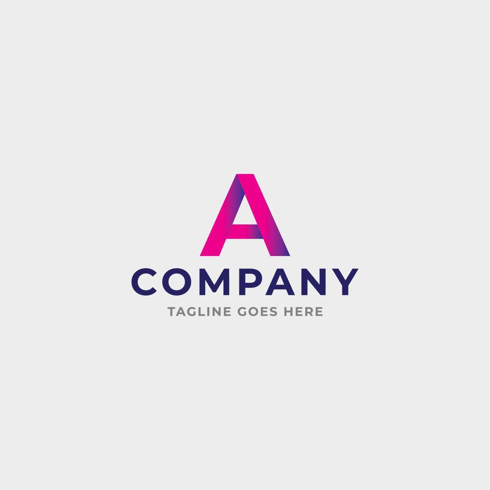 A Letter Typography Logo Design Concept vector