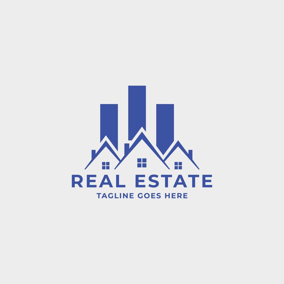 Modern Real Estate Vector Logo Design Concept