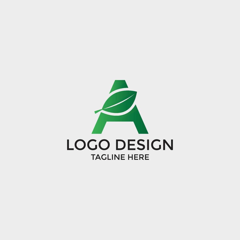 un concepto de diseño de logotipo de vector de icono natural