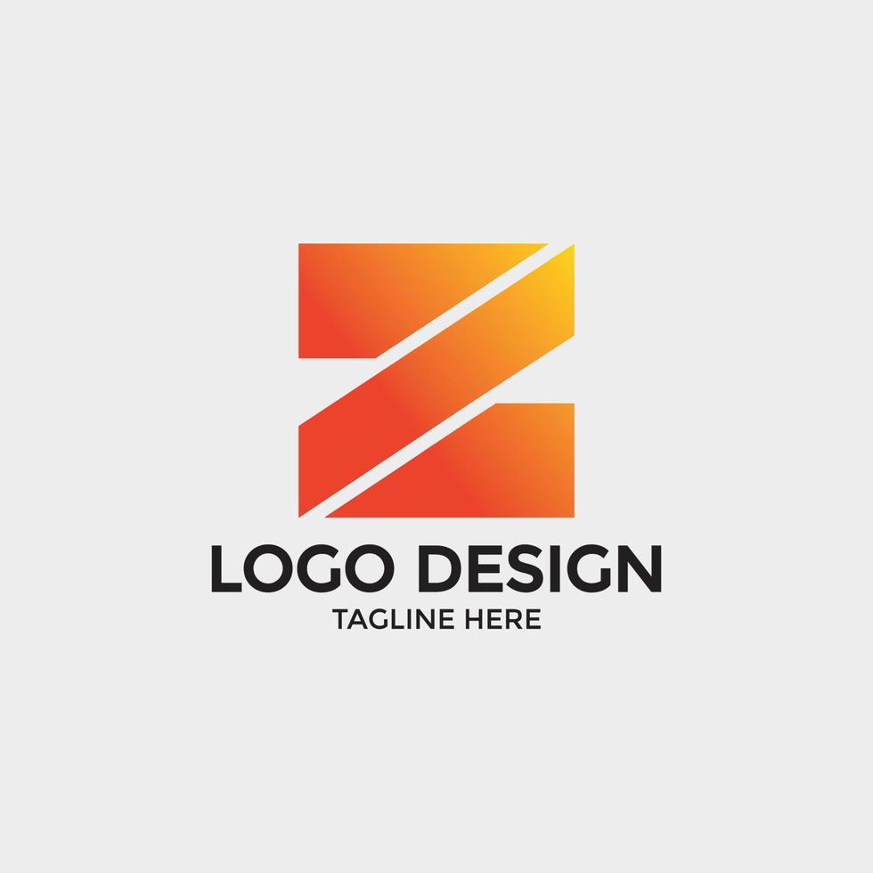 concepto de diseño de logotipo de tipografía de letra z vector