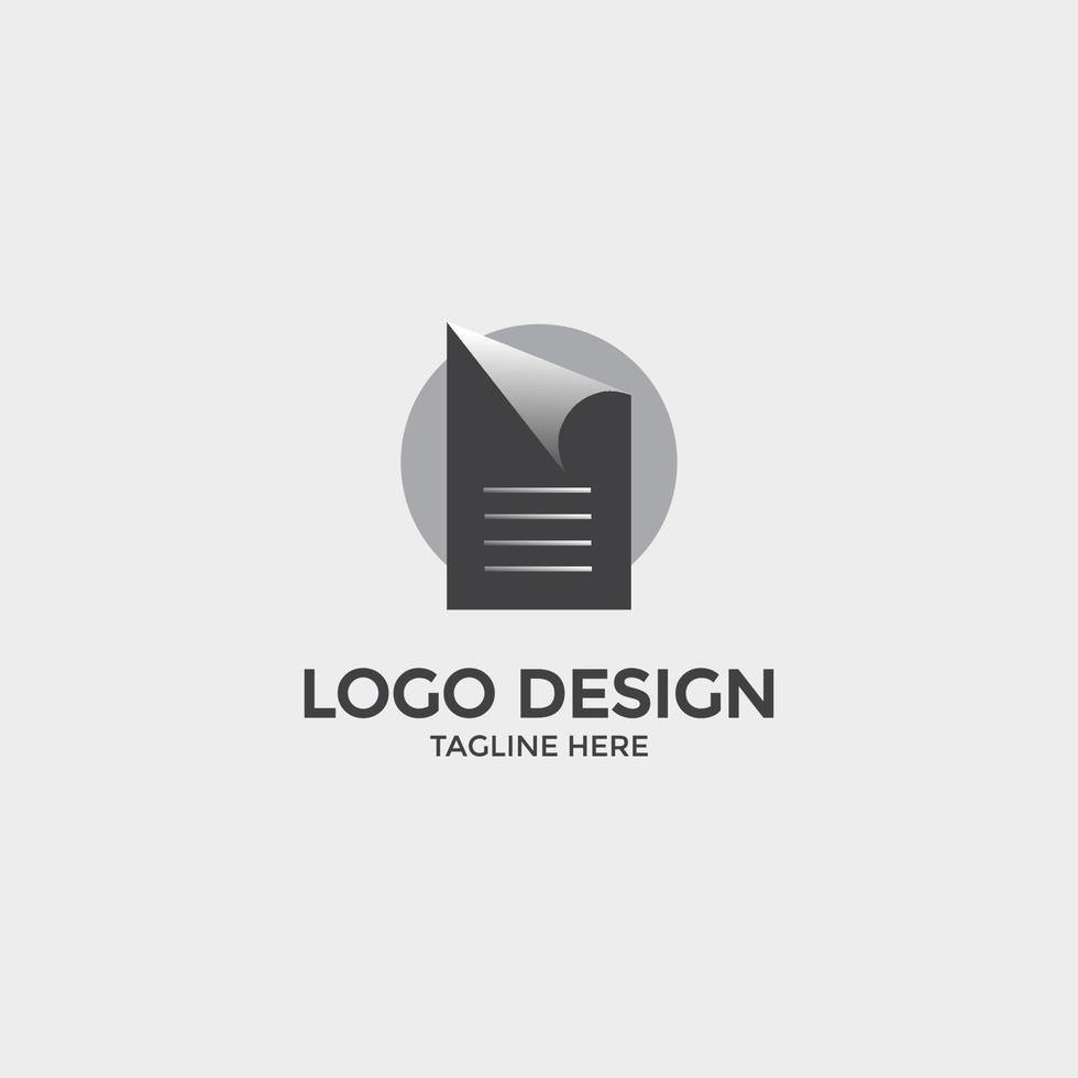 Paper Style illustration Vector Logo Design