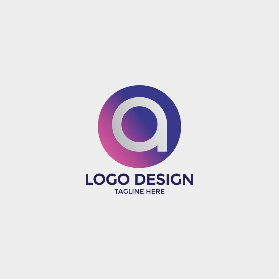 a Letter Typography Logo Design Concept vector